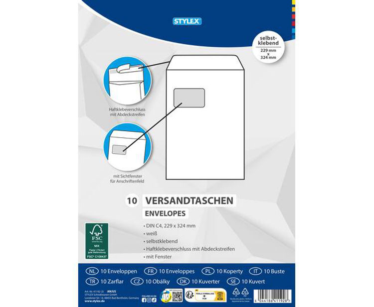 Picture of 1980 STLEX A5 ENVELOPES X10 PER PACK , 162MM X 229MM